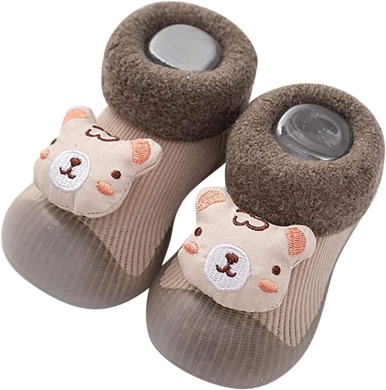 

Малыши Мальчики Девочки Пинетки с Животным Мотивом Первые Шаги Милые Плюшевые Нескользящие Ботиночки на Лодыжку Зимние Теплые Уютные Ботиночки Generic, C