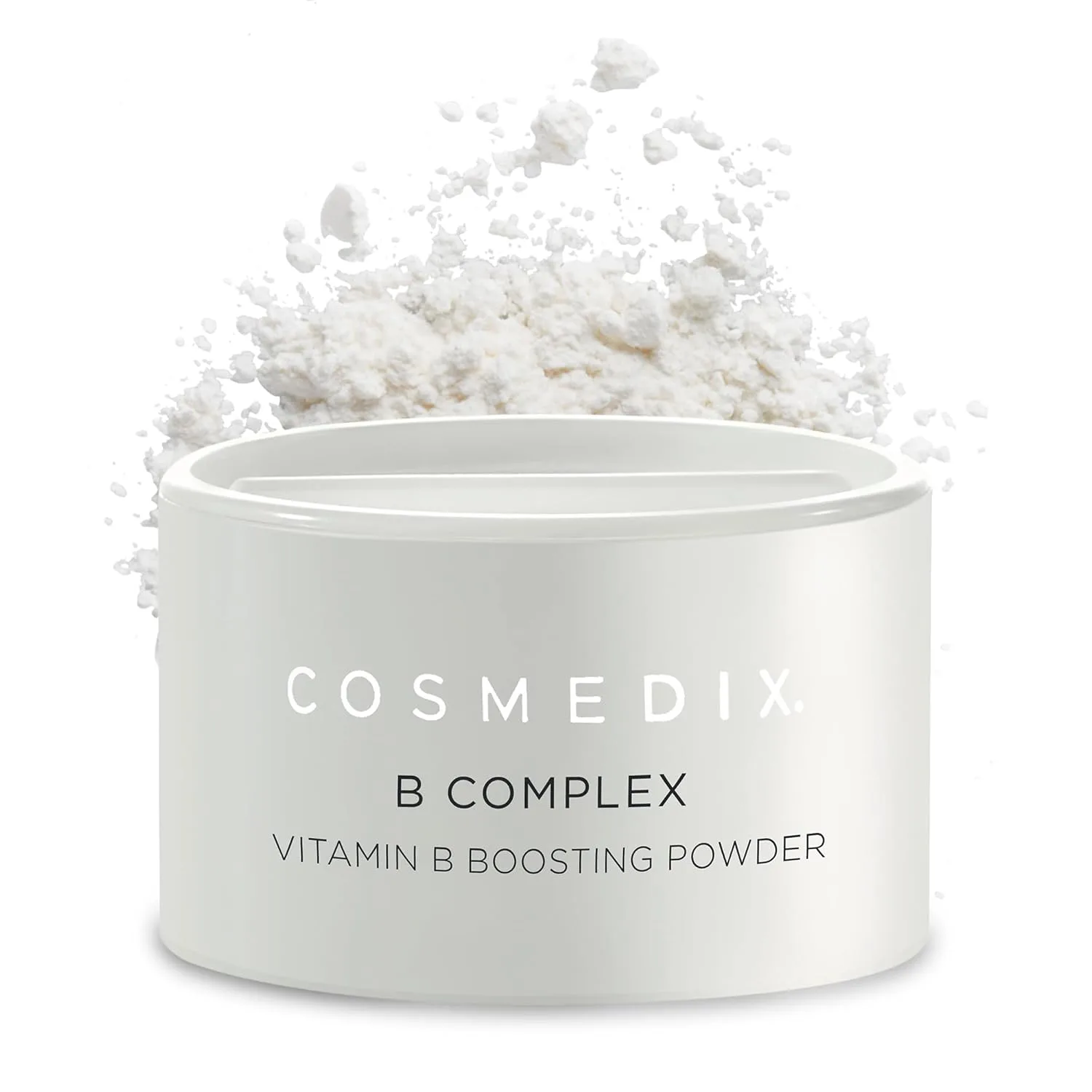 COSMEDIX Vitamin B Complex Boosting Powder - порошок для смешивания с сывороткой, увлажняющим кремом и другими средствами для увлажнения кожи, с биотином, ниацинамидом и кокосовым порошком, White