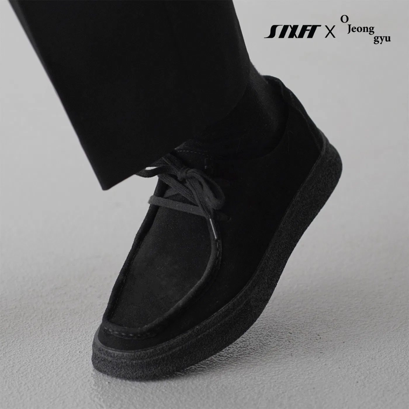 Мужские чёрные мокасины Norm Wallabee от Sixft