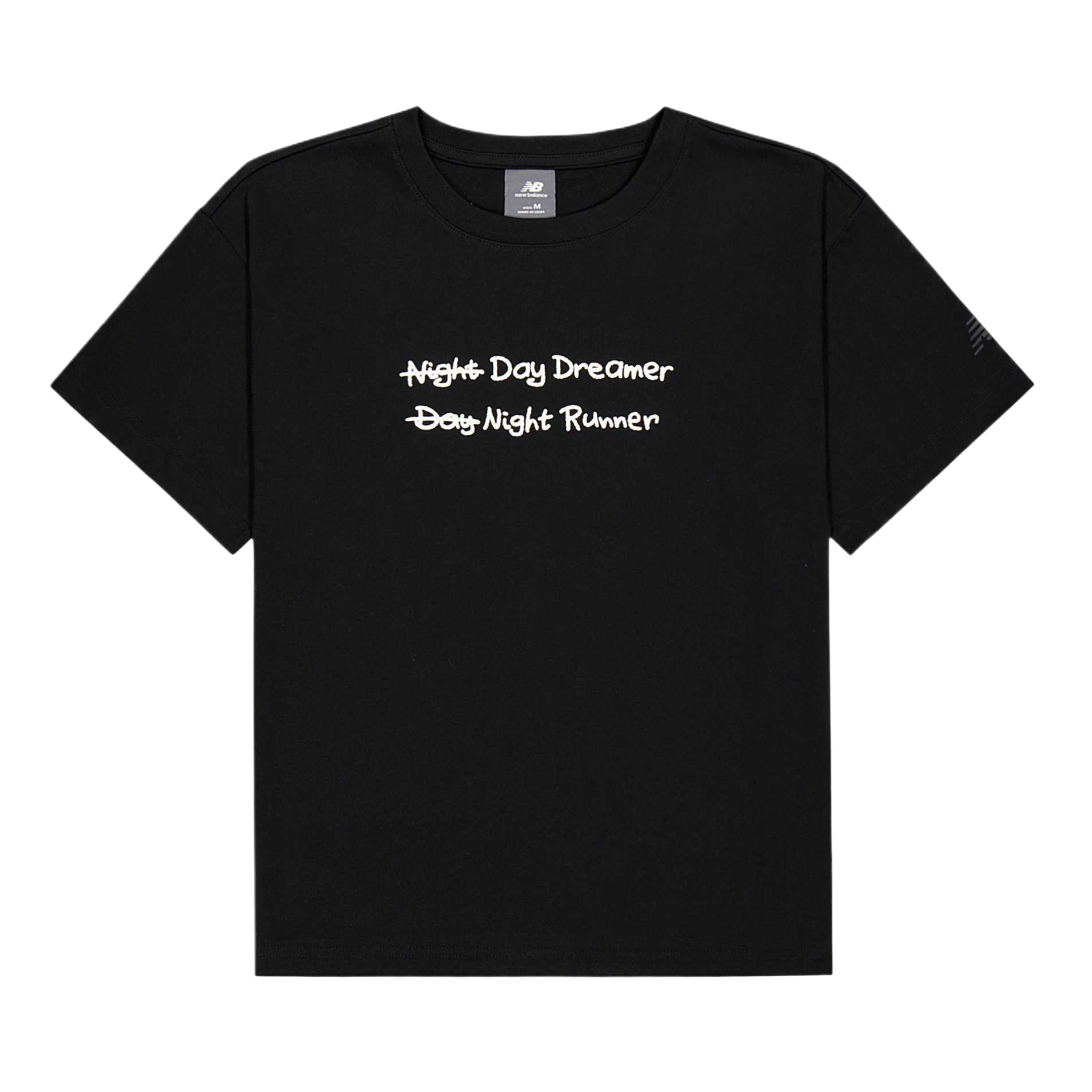 

New Balance Обычная футболка женская черная, Черный, New Balance Обычная футболка женская черная