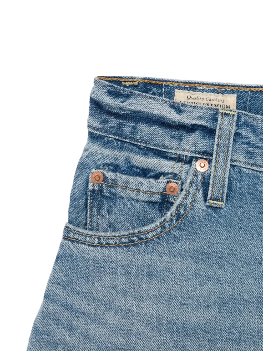 Потертые джинсовые шорты Levi'S, синий — фото 3