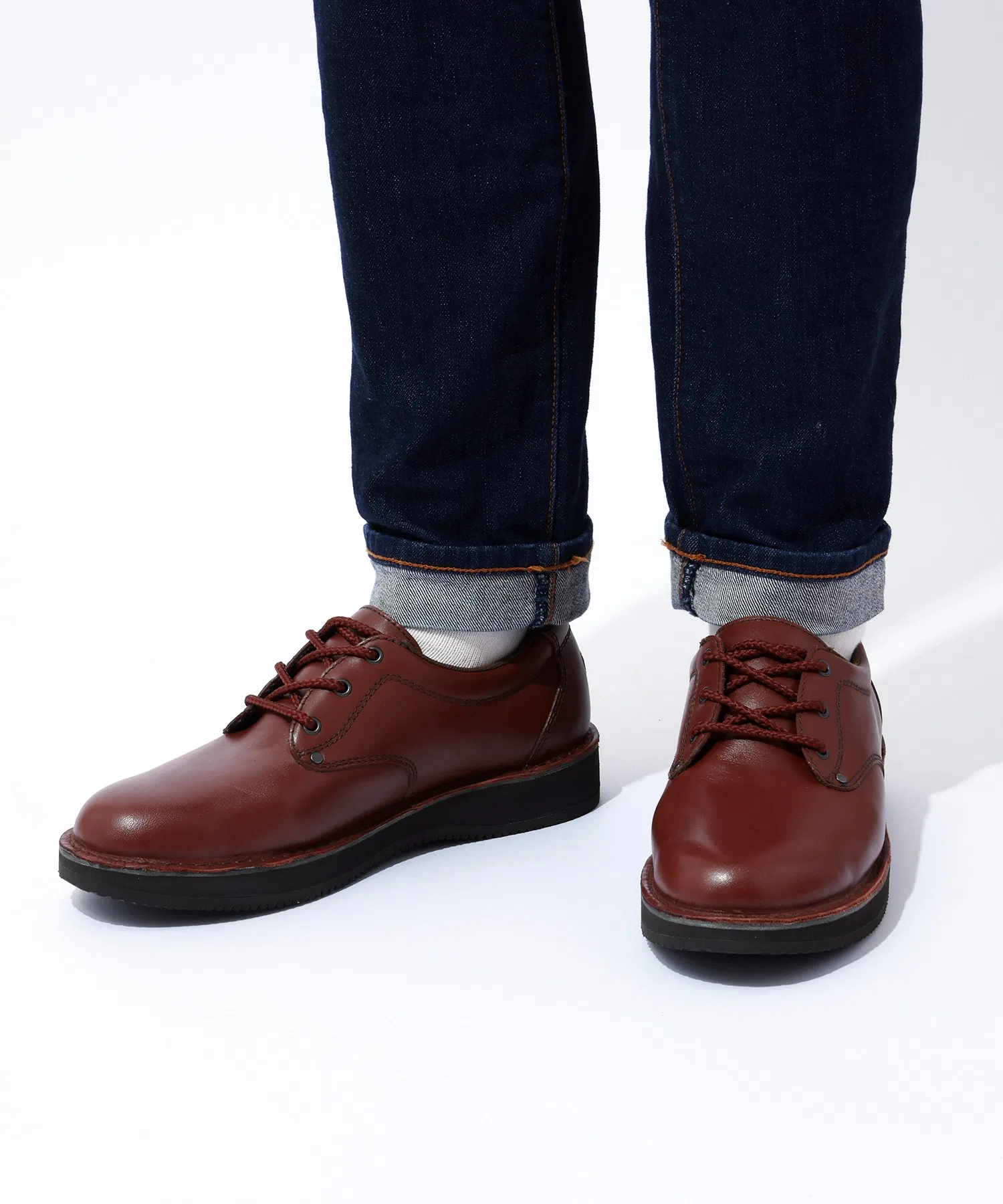 Мужские кожаные туфли Rockport Plain Toe коричневые — фото 4