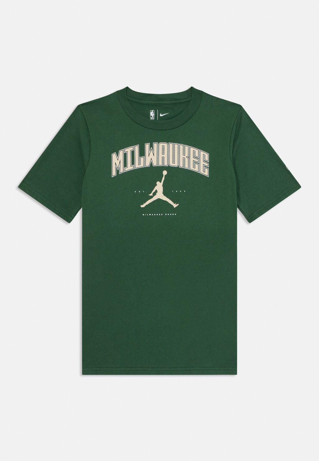 

Футболка с принтом NBA MILWAUKEE BUCKS JORDAN CITIES TEE Nike Performance, темно-зеленый