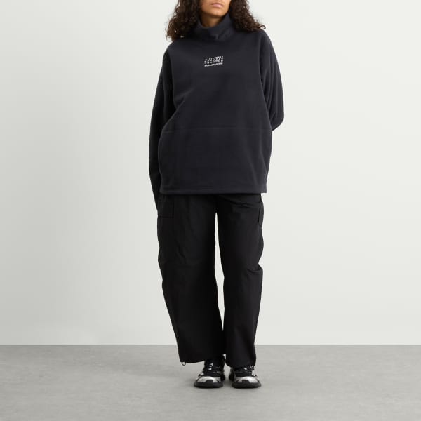Флисовая куртка с высоким воротником Salomon Mm6 Maison Margiela, washed черный — фото 4