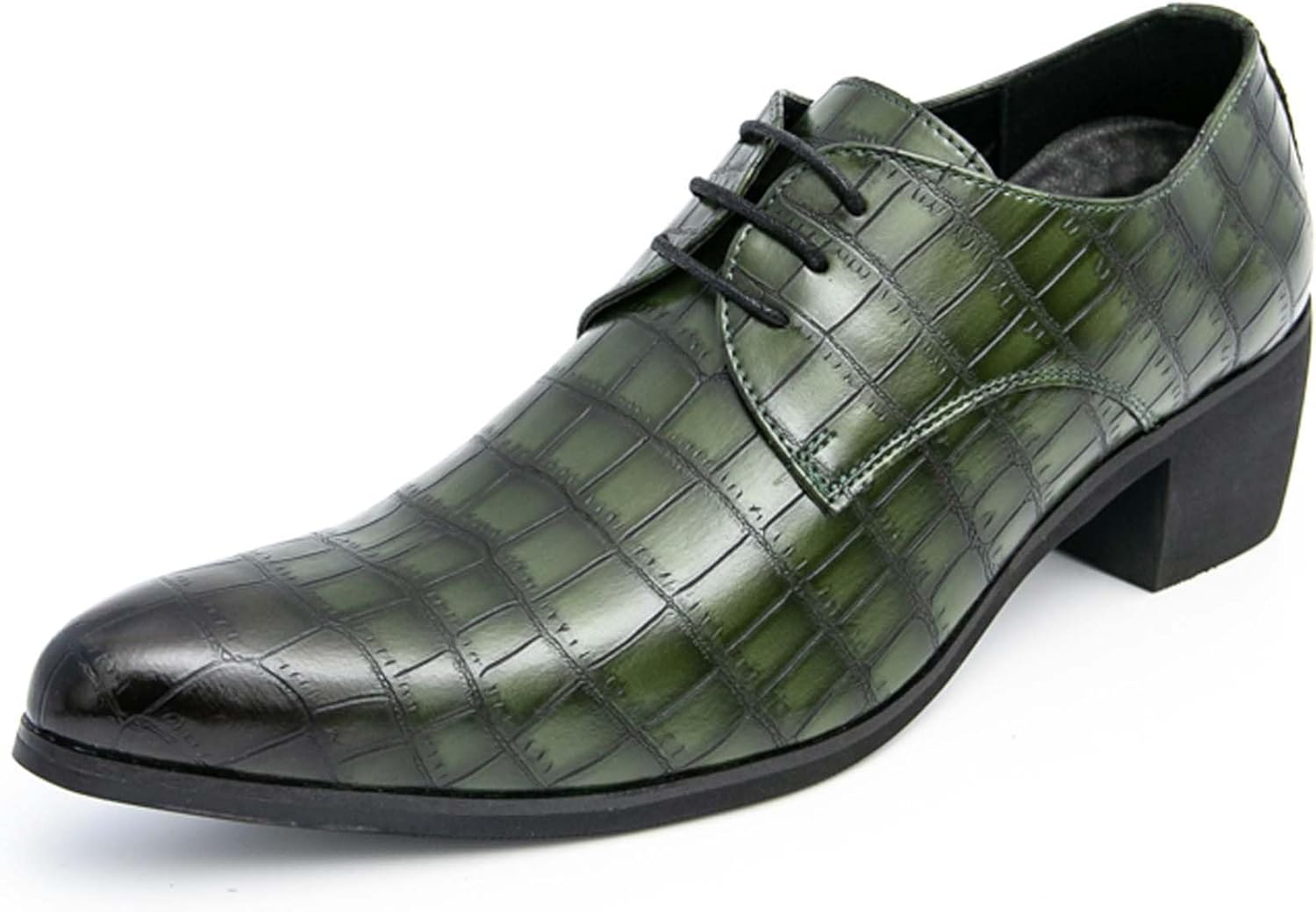 

Мужские модные туфли-оксфорды на массивном каблуке с острым носком, подходящие для делового, повседневного и формального стиля, а также для деловых встреч, свадеб, банкетов и посещения церкви Generic, зеленый