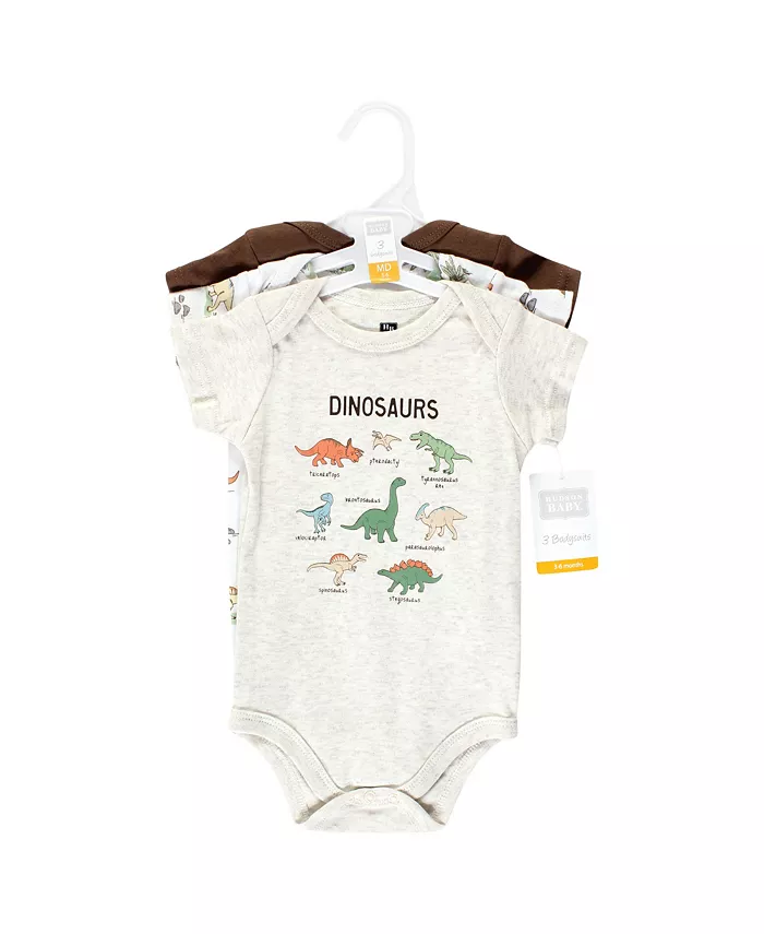 Боди для мальчиков Hudson из хлопка, 3 шт Hudson Baby, зеленый — фото 2
