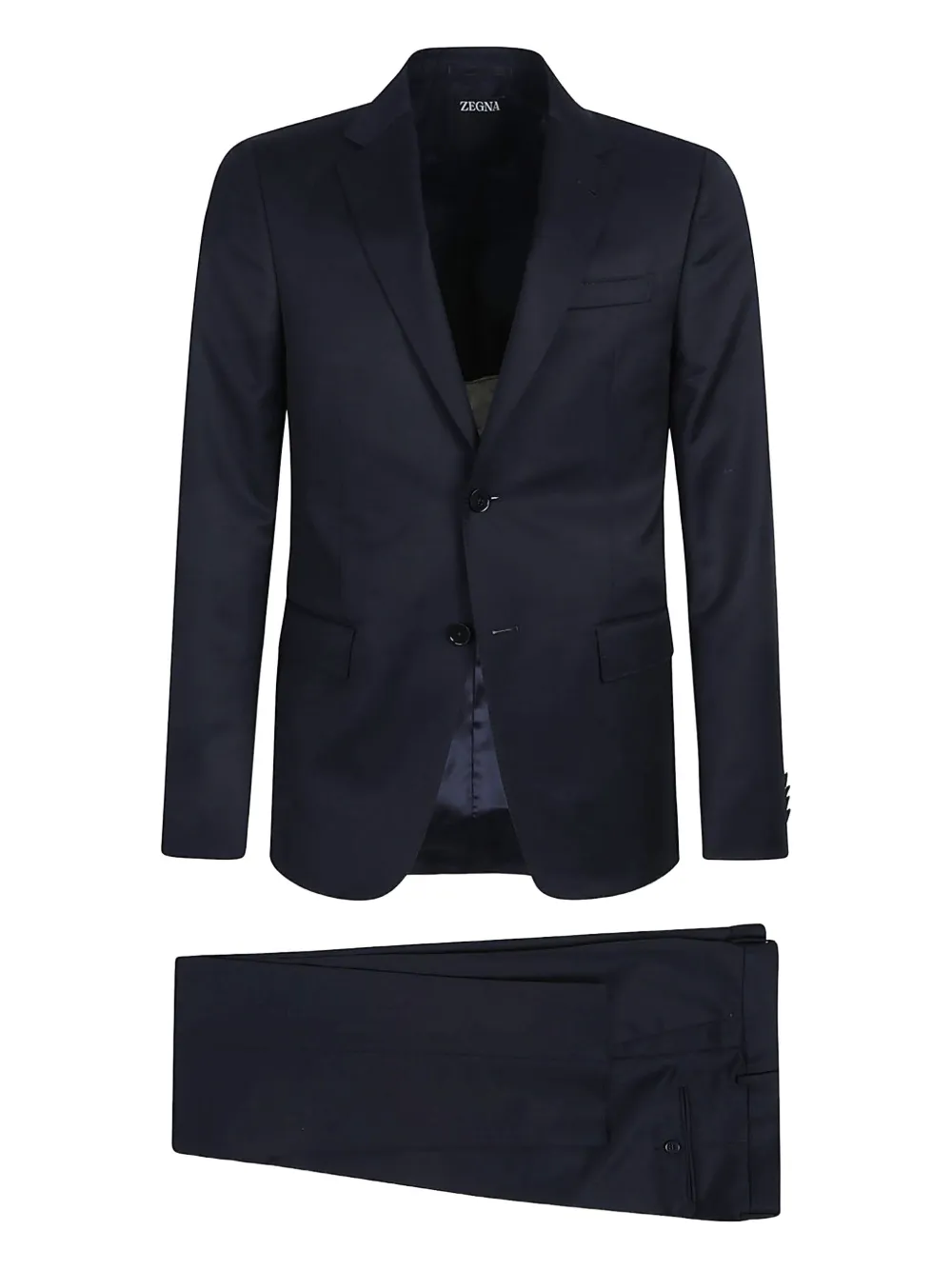 

Однобортный костюм Zegna, синий