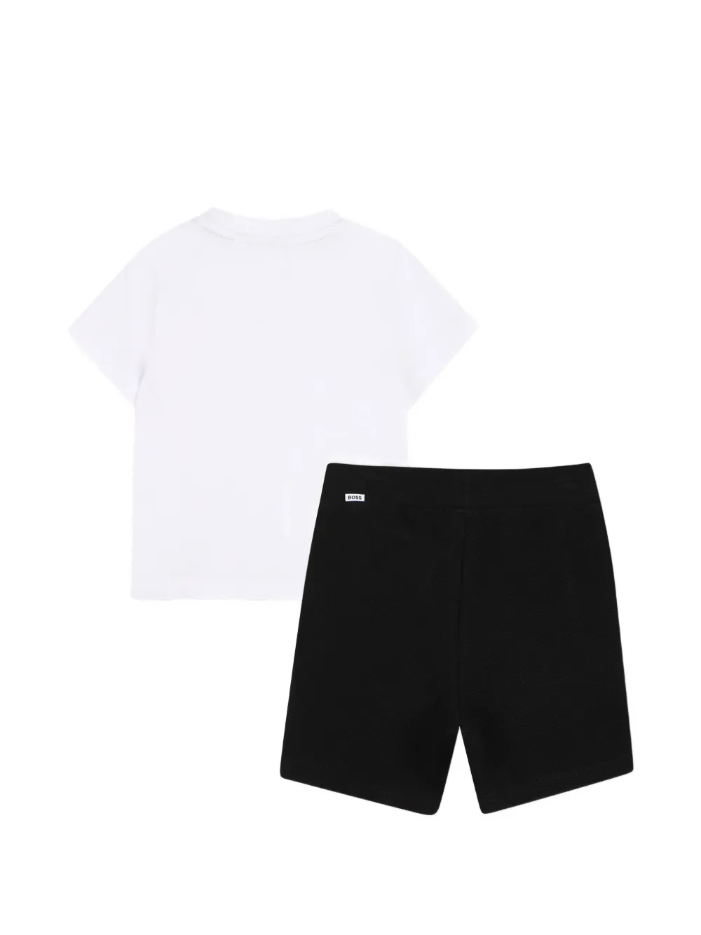 Комплект: футболка с кулиской и шорты Boss Kidswear, белый — фото 2