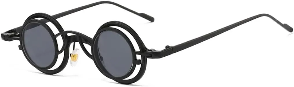 

Повседневные солнцезащитные очки для женщин и мужчин, роскошные, маленькие, круглые, в стиле панк, модные, с защитой от УФ-излучения UV400 VFDHN, 3662-c1