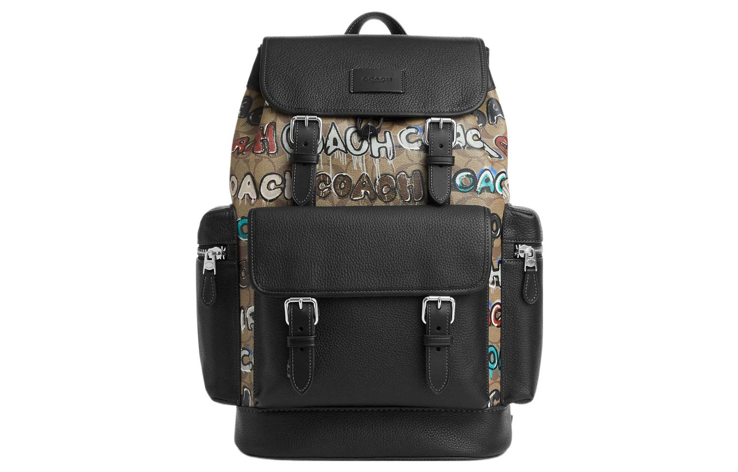 

COACH Рюкзак из текстурированного холста с кожаными деталями