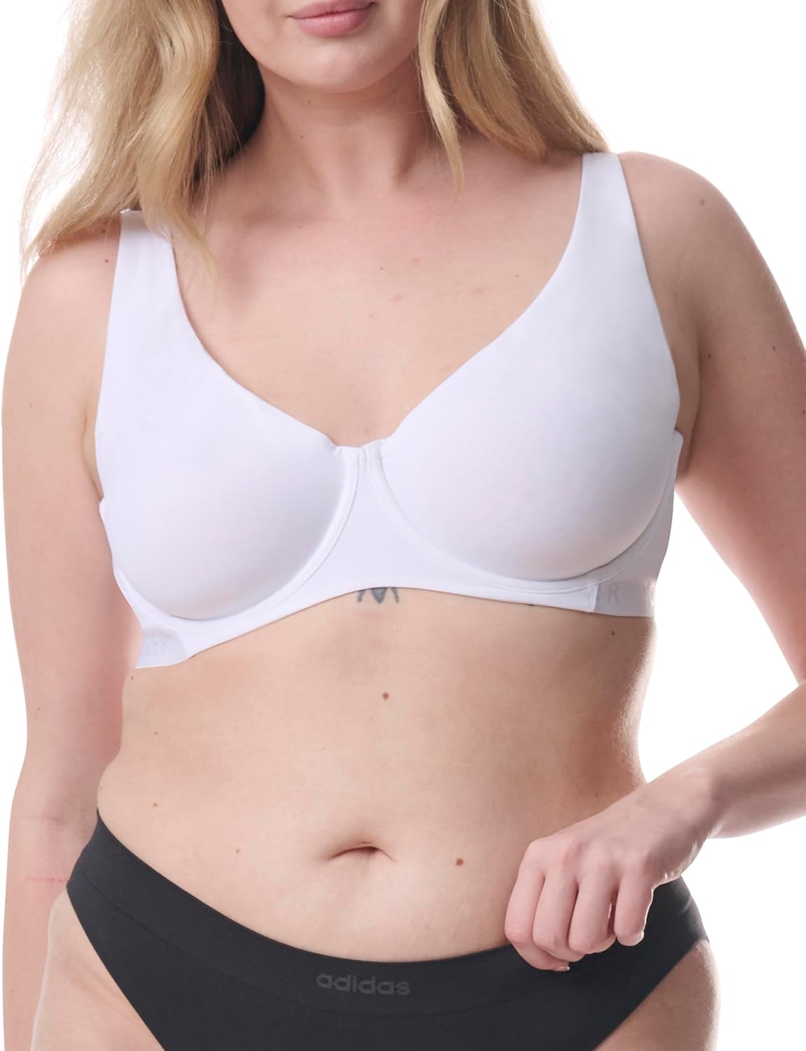 

Женский бюстгальтер-футболка Tommy Hilfiger Plus Micro без подкладки на косточках, Bright White