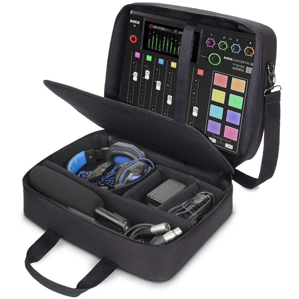 

USA GEAR S13 RODECaster Pro Audio Mixer Case GRSLS13600BKEW