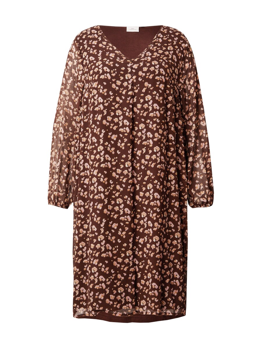 

Мини платье ONLY Carmakoma Dress CARMIRONNA, цвет light brown/dark brown