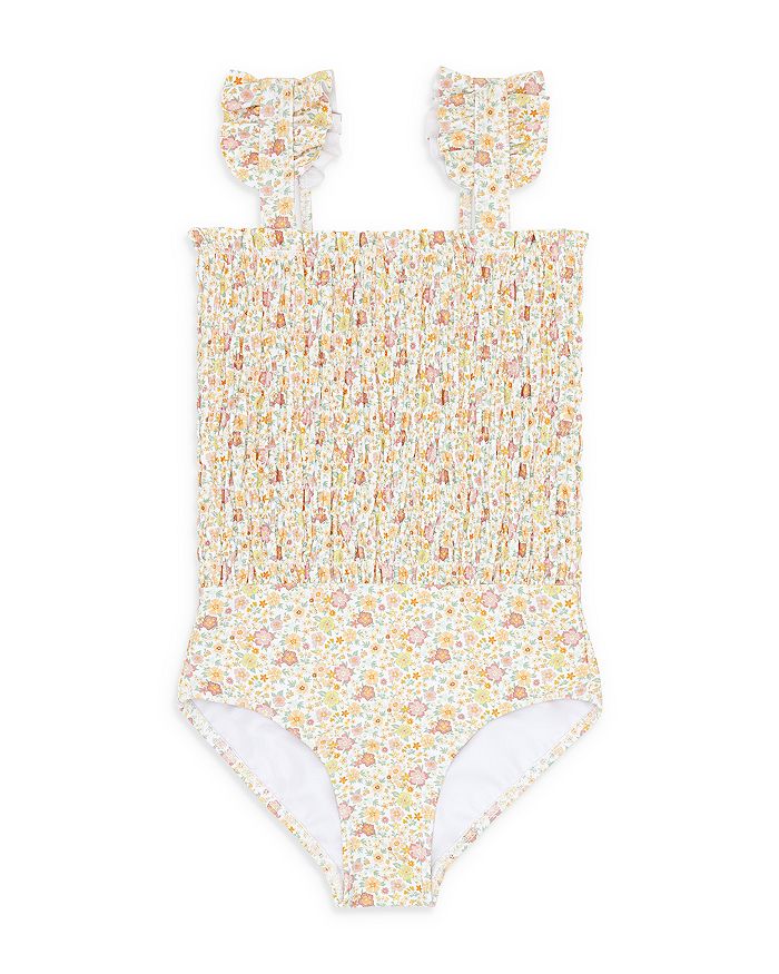 

Слитный купальник Marigold Smocked для девочек — для малышей, маленьких детей, больших детей Minnow, мультиколор