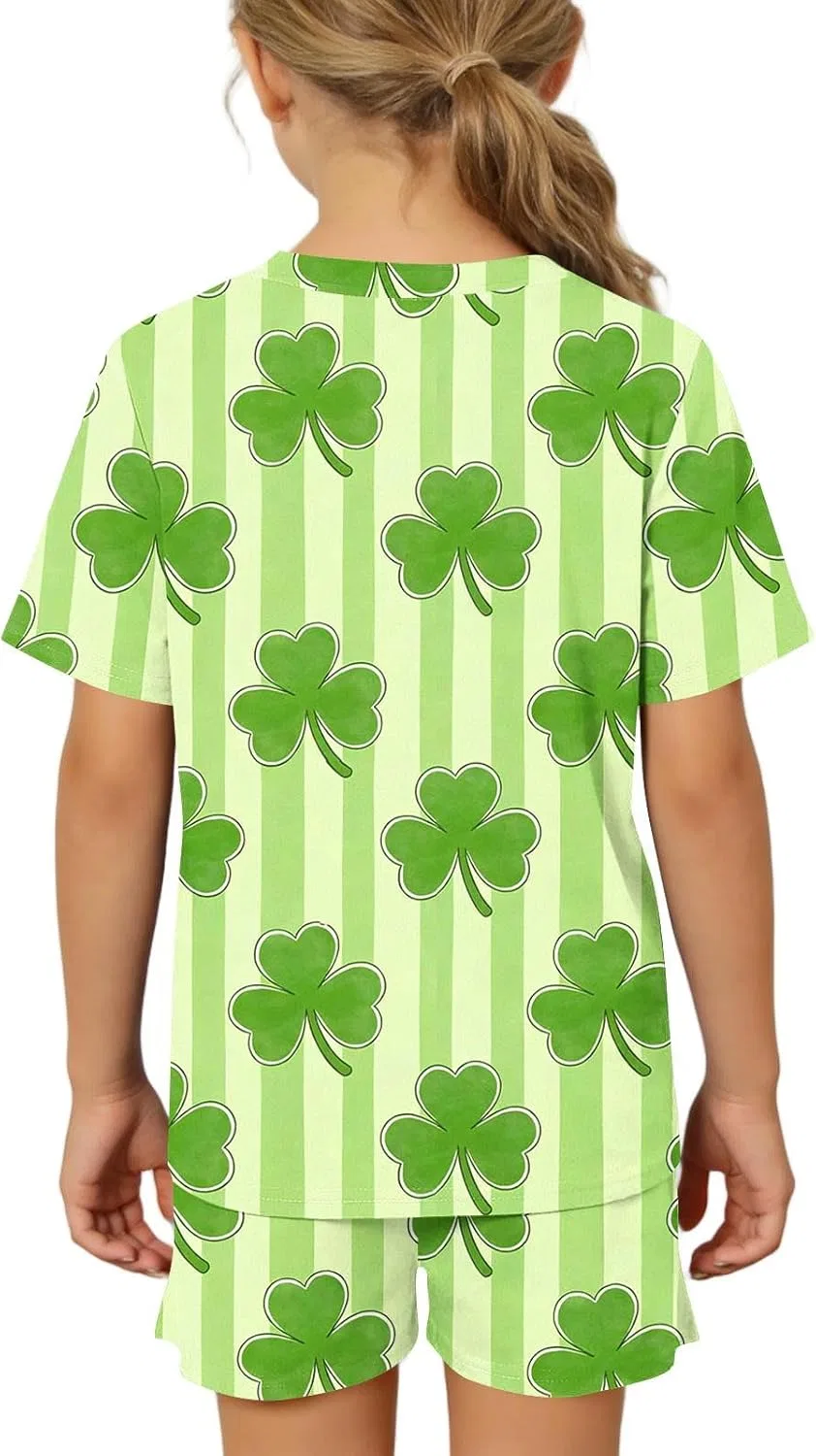 Детский спортивный костюм Zzalalana, 2 предмета: футболка и шорты, Mint Green3 — фото 2