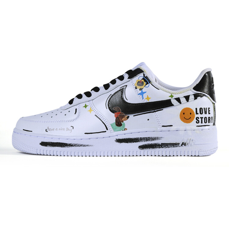 

Кроссовки Nike Air Force 1 Skateboard Shoes Unisex Low-Top Black, Черный, Кроссовки Nike Air Force 1 Skateboard Shoes Unisex Low-Top Black