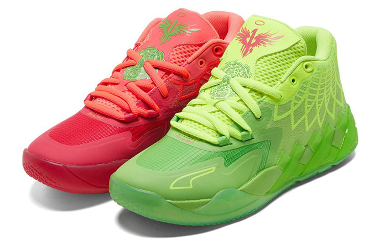 Кроссовки PUMA x Rick and Morty MB.01 LaMelo Ball 'Red Green', красный — фото 4