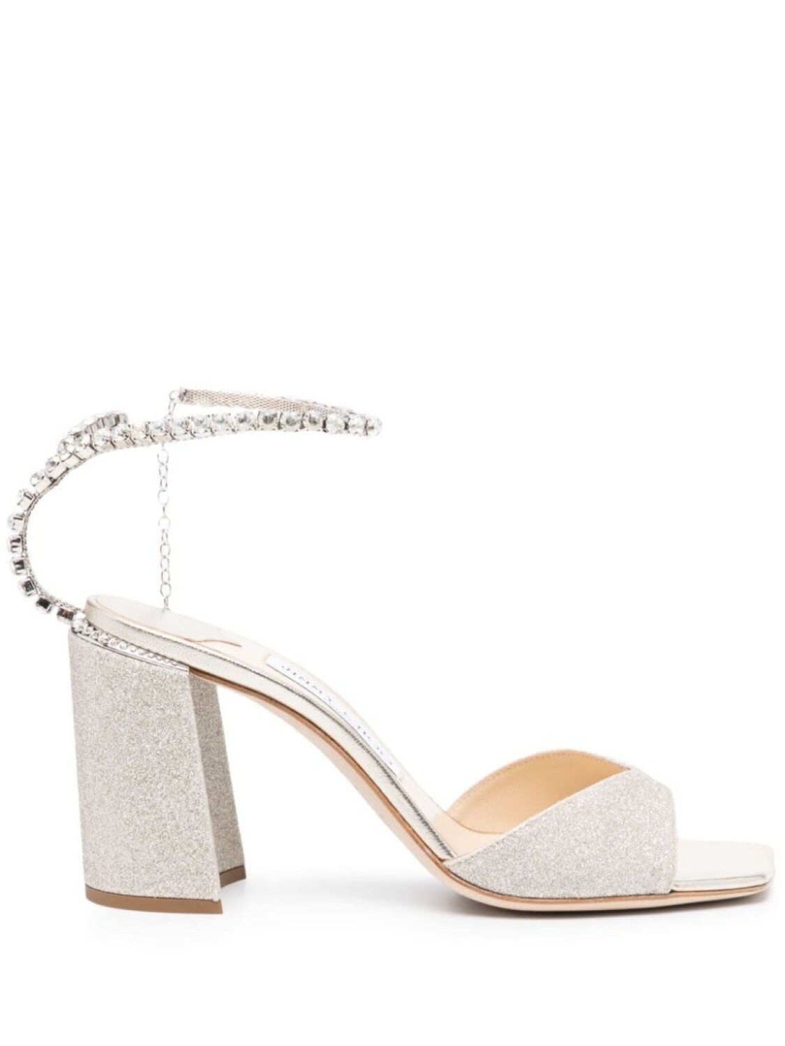 

Jimmy Choo босоножки Saeda 85 с блестками, серебристый