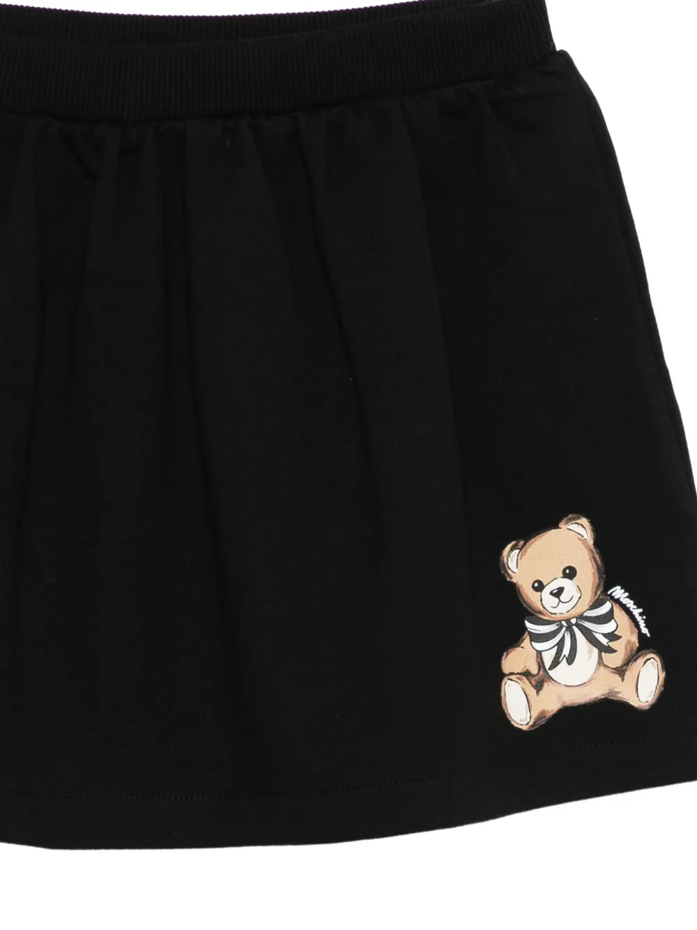 Юбка мини Teddy Bear с эластичным поясом Moschino Kids, черный — фото 3