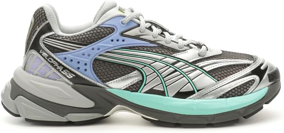 

Мужские кроссовки PUMA Velophasis Man Vs Machine на шнуровке - серые, повседневные