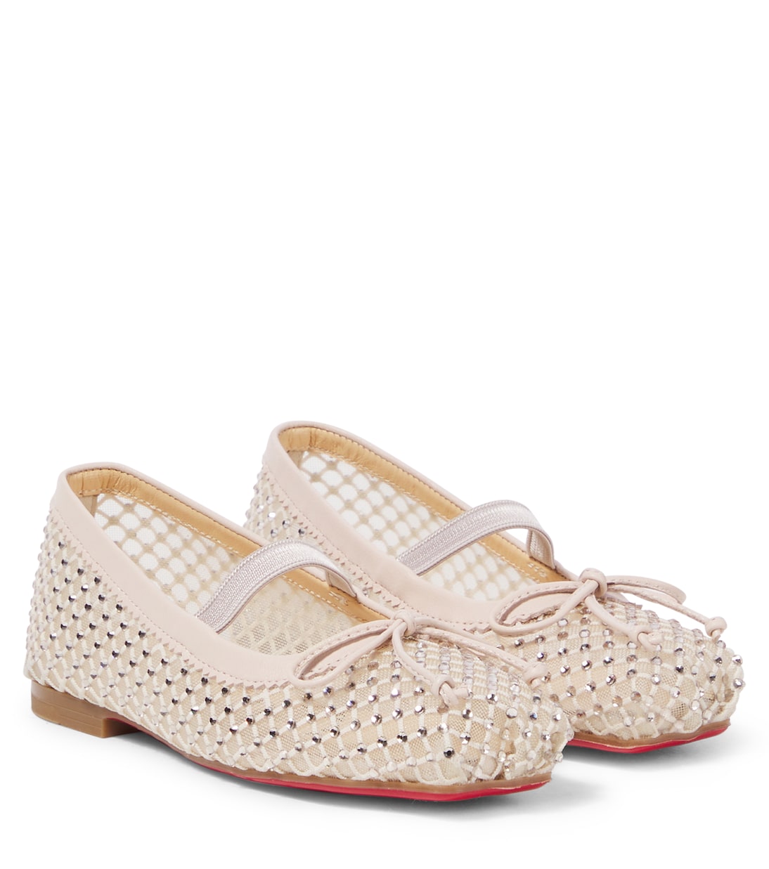 

Балетки Baballet с декоративными элементами Christian Louboutin Kids, Leche / Crystal