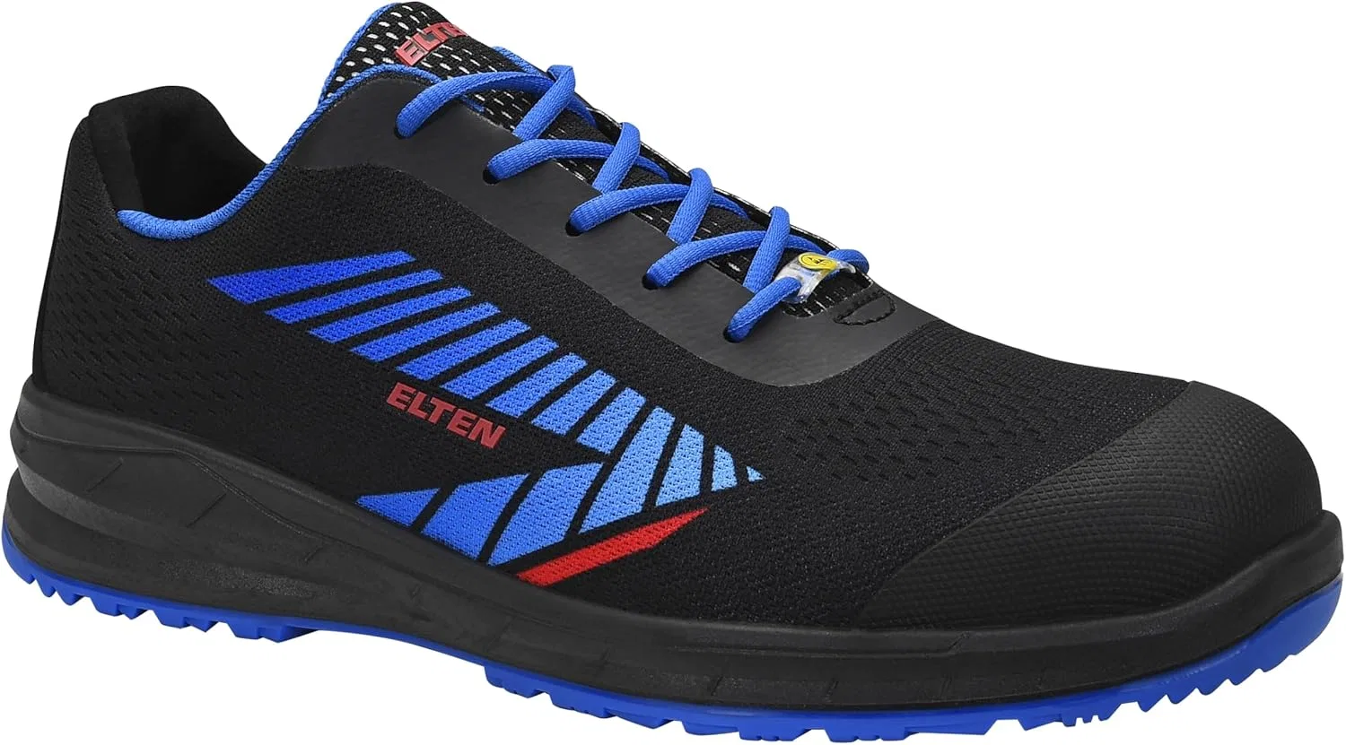 Защитные ботинки ELTEN Larkin XXSports Black-Blue Low ESD S1, женские и мужские, текстильные, со стальным защитным носком, легкие, спортивные