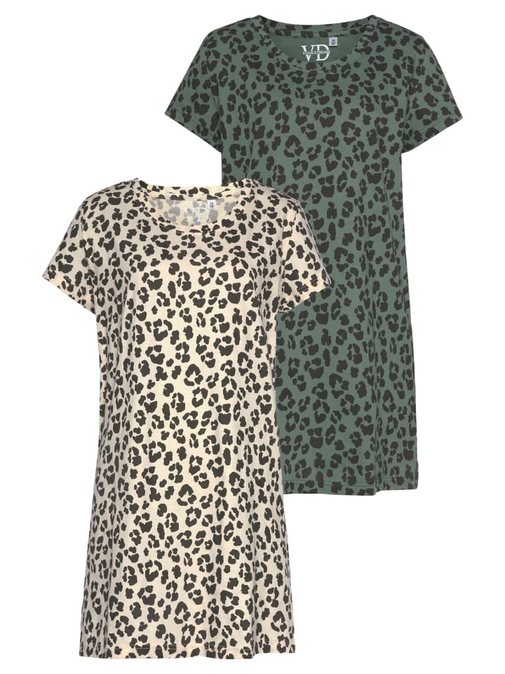 

VIVANCE DREAMS Ночная рубашка кремового и черного цвета с узором