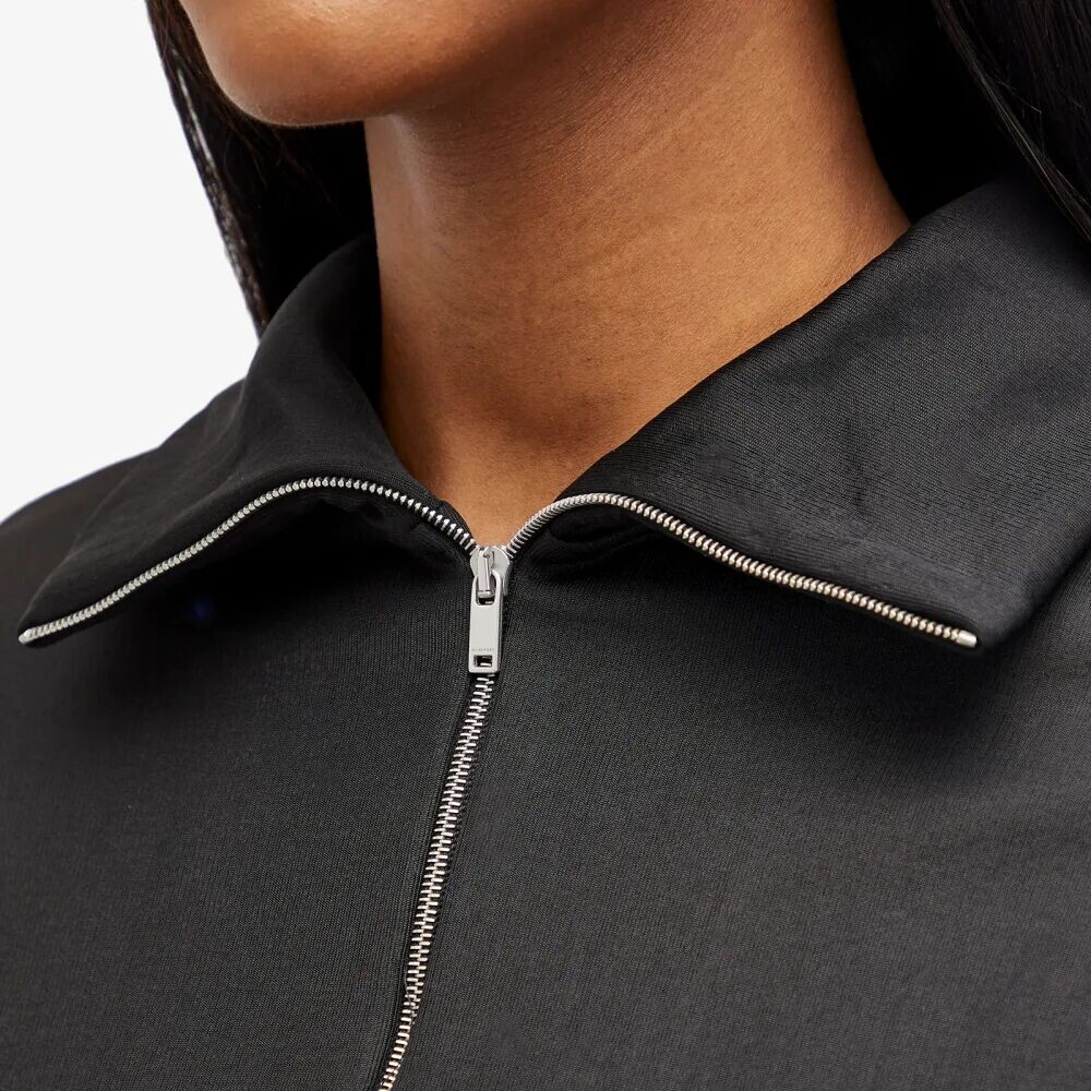 

Jil Sander Топ с высоким воротником и молнией спереди, черный