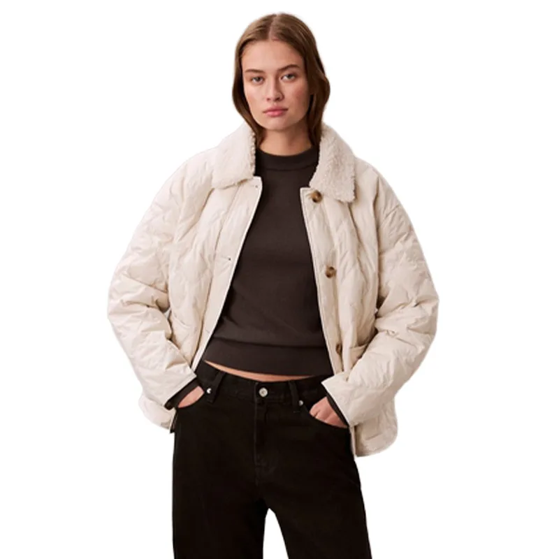 Женская пуховая куртка Calvin Klein, 67U-Chalk White