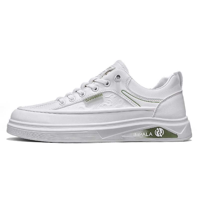 

Bull charm Низкие скейтерские кроссовки мужские бело-зеленые, цвет White Green