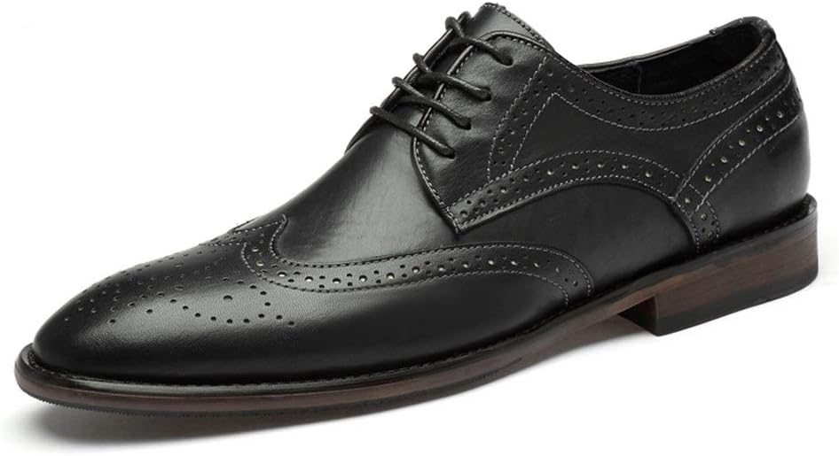 

Мужские оксфорды с шнуровкой, крыльями и брогированием, туфли с лакированным носком, кожаные, с противоскользящей резиновой подошвой, низкие, для свадьбы Zuzala, черный