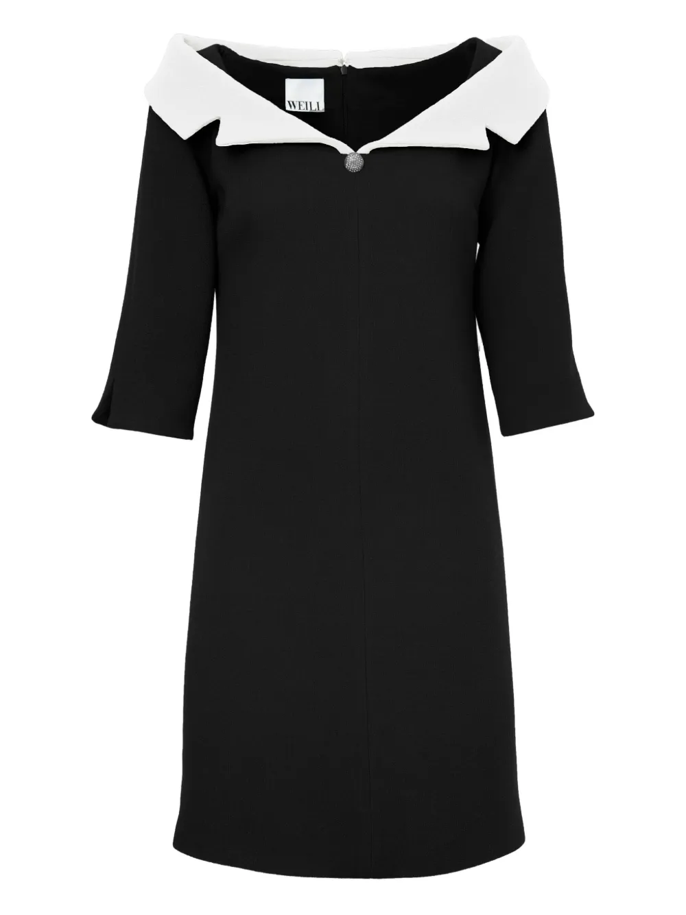 

Мини-платье из крепа с вырезом Бардо Weill Paris, черный