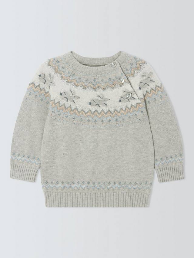

Детский вязаный джемпер John Lewis Heirloom Collection, цвет Brown Marl