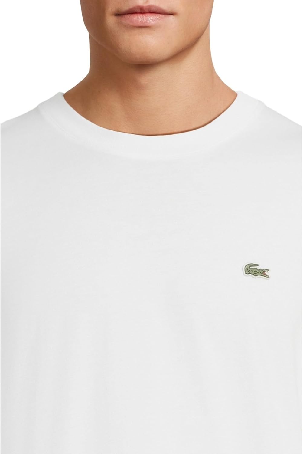 Футболка мужская Lacoste, с длинными рукавами из хлопка, white — фото 4