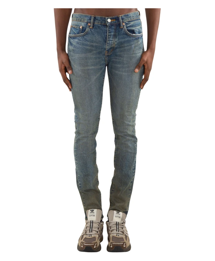 

Бронзовые узкие джинсы цвета индиго Purple Brand, синий