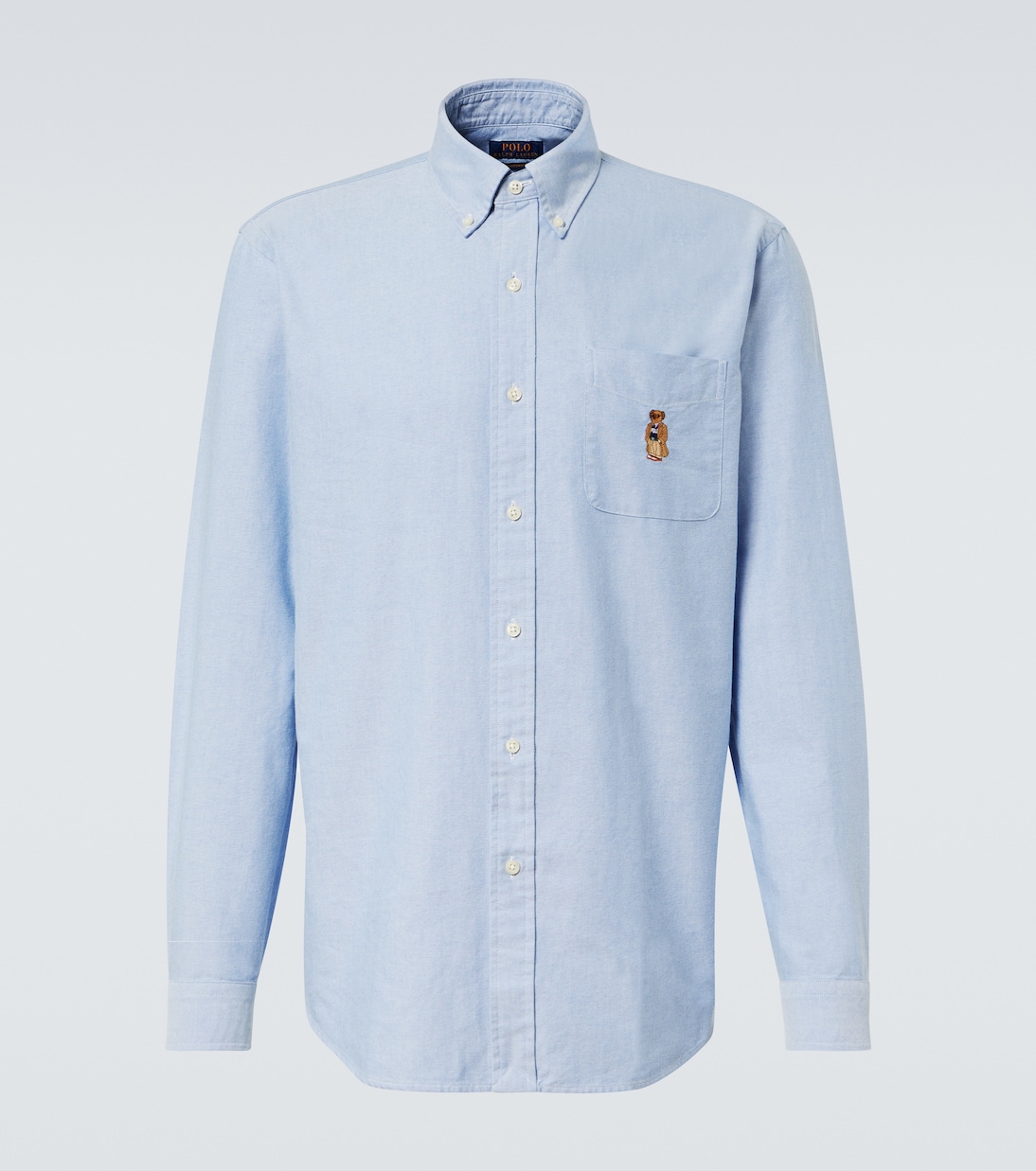 

Вышитая хлопковая рубашка Polo Ralph Lauren, 6856 Bsr Blue W/ Wst Vllg Bear
