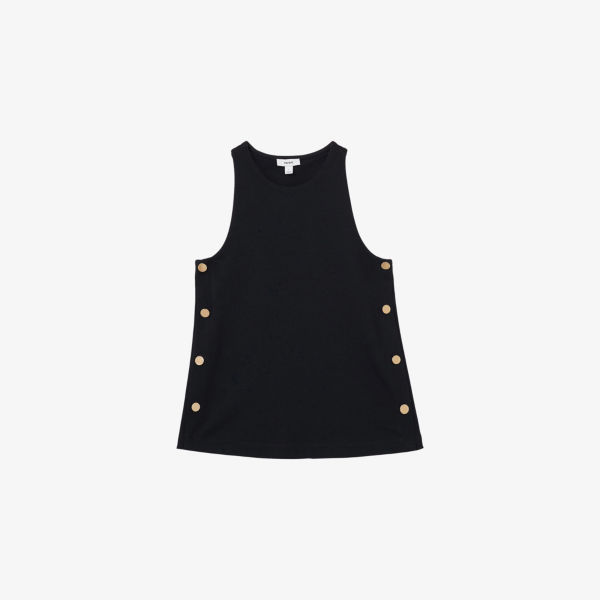 

Топ Reiss Cosmo с круглым вырезом и боковой застежкой, синий