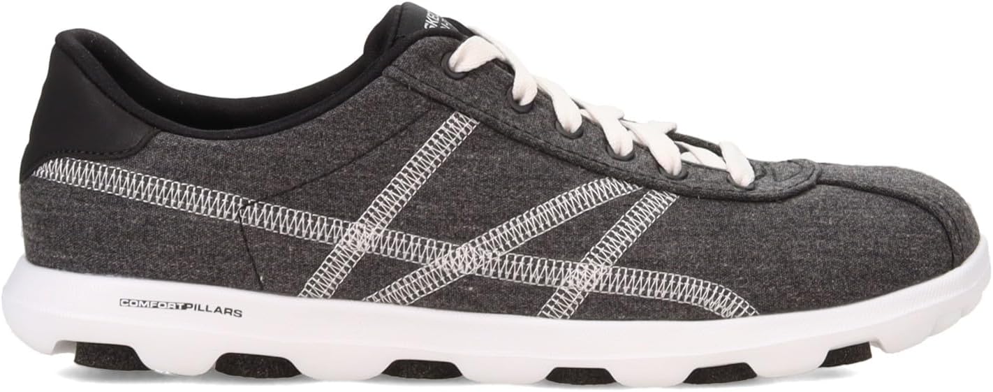 Мужские кеды Skechers On the go 2.0 с тканевым верхом и шнуровкой, белый/черный — фото 2