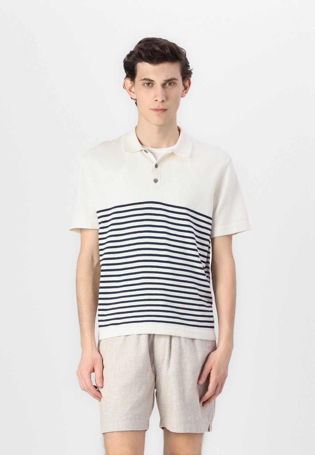 

Рубашка поло JJEEMIL Jack & Jones, молочный