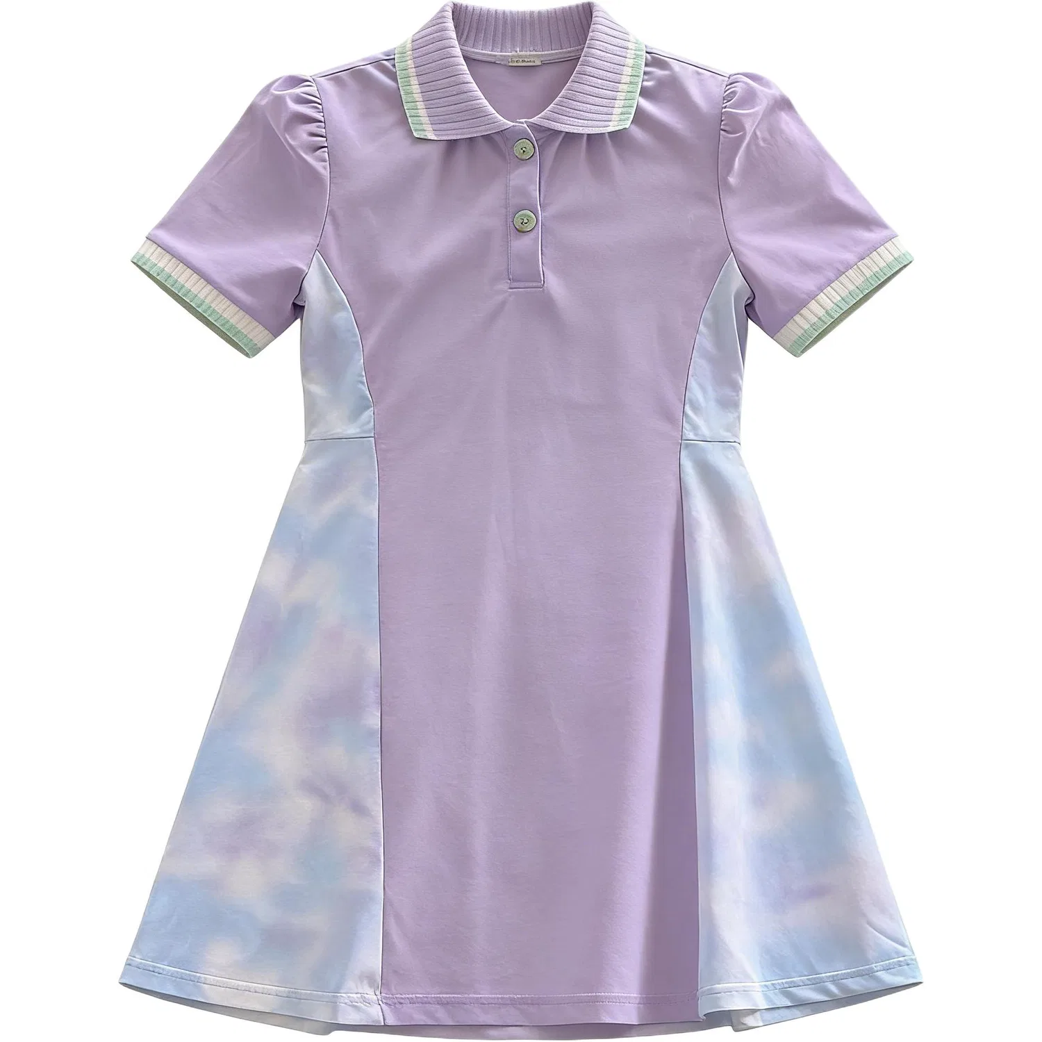 Платье детское с отложным воротником, тонкое, короткое Disney, Taro Purple