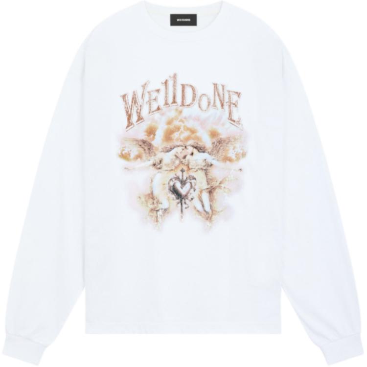 

We11Done Футболки унисекс белые с круглым вырезом, Белый, We11Done Футболки унисекс белые с круглым вырезом