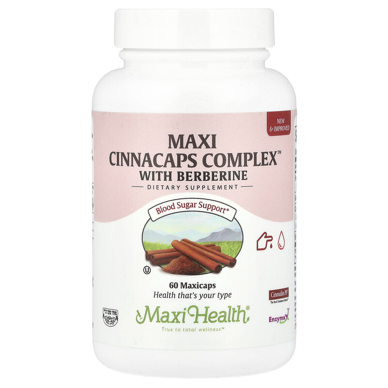 

Maxi Health, Maxi Cinnacaps Complex с берберином, 60 капсул