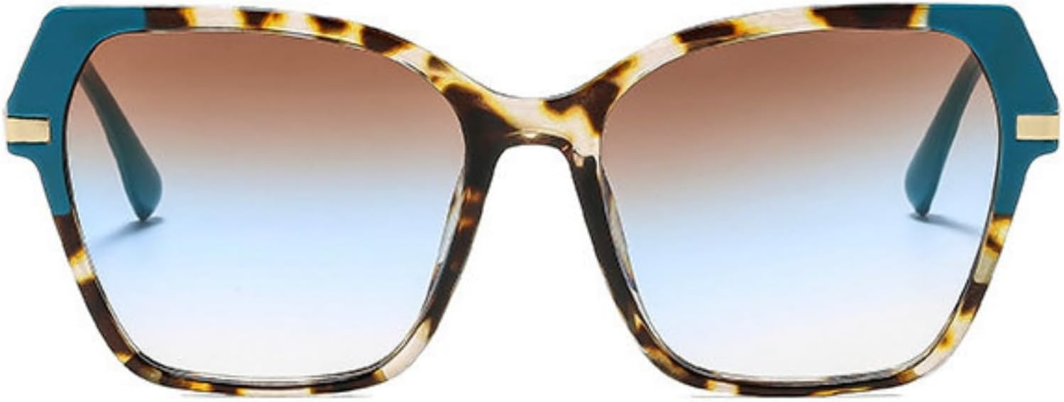 

Willochra Модные солнцезащитные очки большого размера «кошачий глаз» для женщин, металлическая оправа, защита от УФ-излучения UV400, трендовые квадратные солнцезащитные очки для активного отдыха, C6