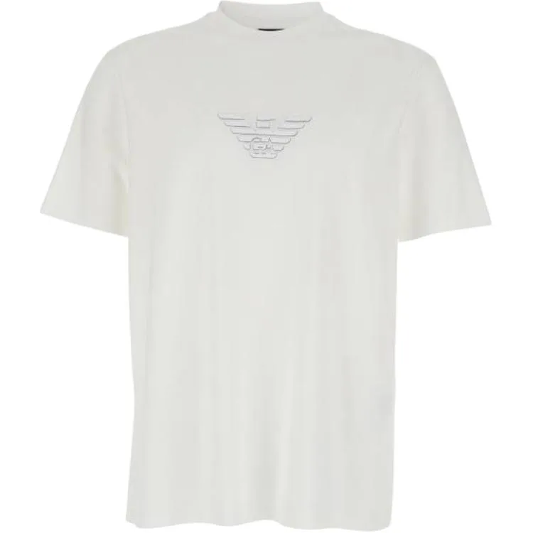 Футболка с лого-патчем EMPORIO ARMANI, белый