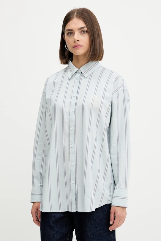 

Хлопковая рубашка Guess Jeans, синий