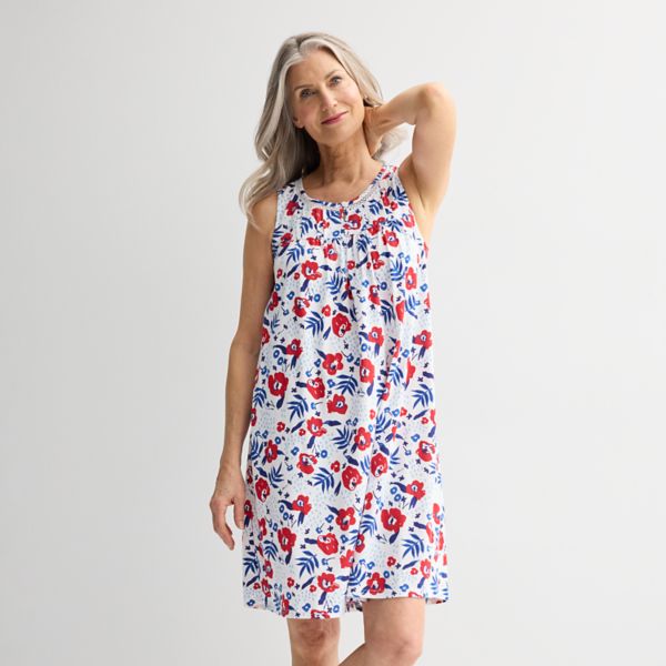 

Миниатюрная трикотажная пижама без рукавов Croft & Barrow, цвет july fourth flower