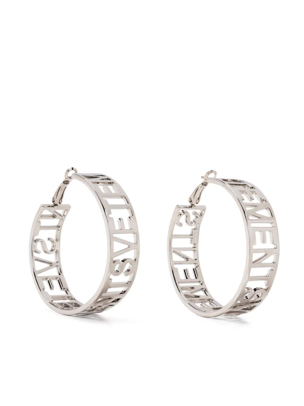 

Серьги-кольца с логотипом VETEMENTS, серебяный