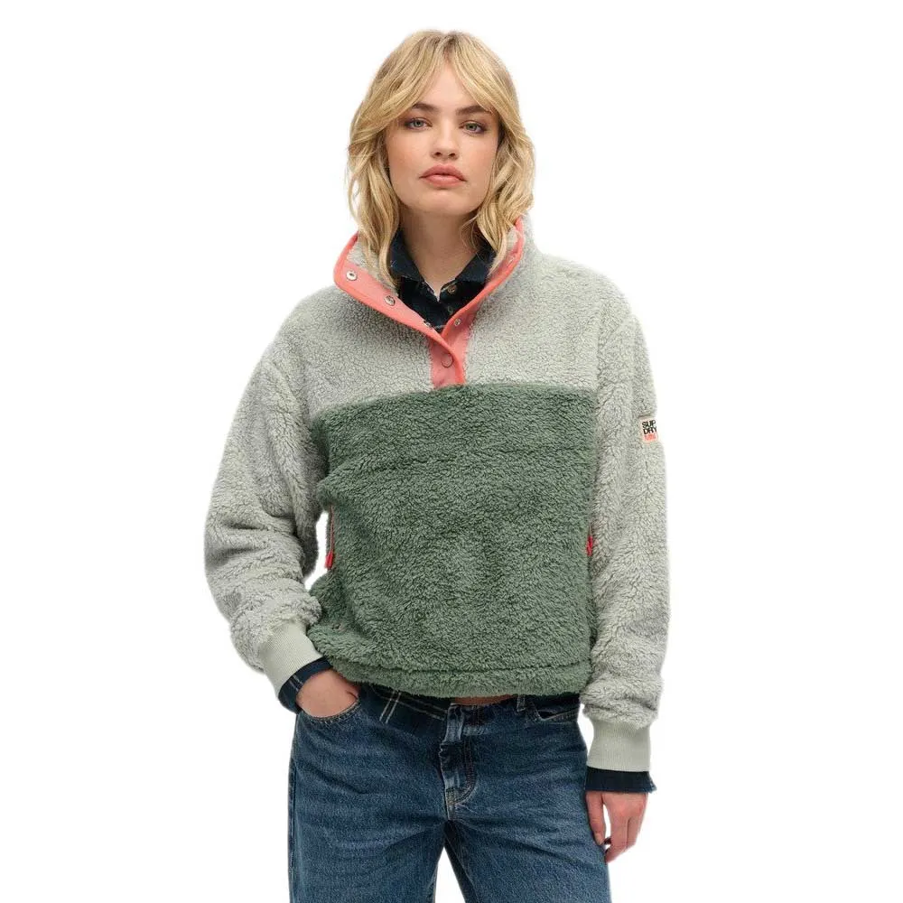 

Свитер Superdry Super Soft Mash Up Henley, серый