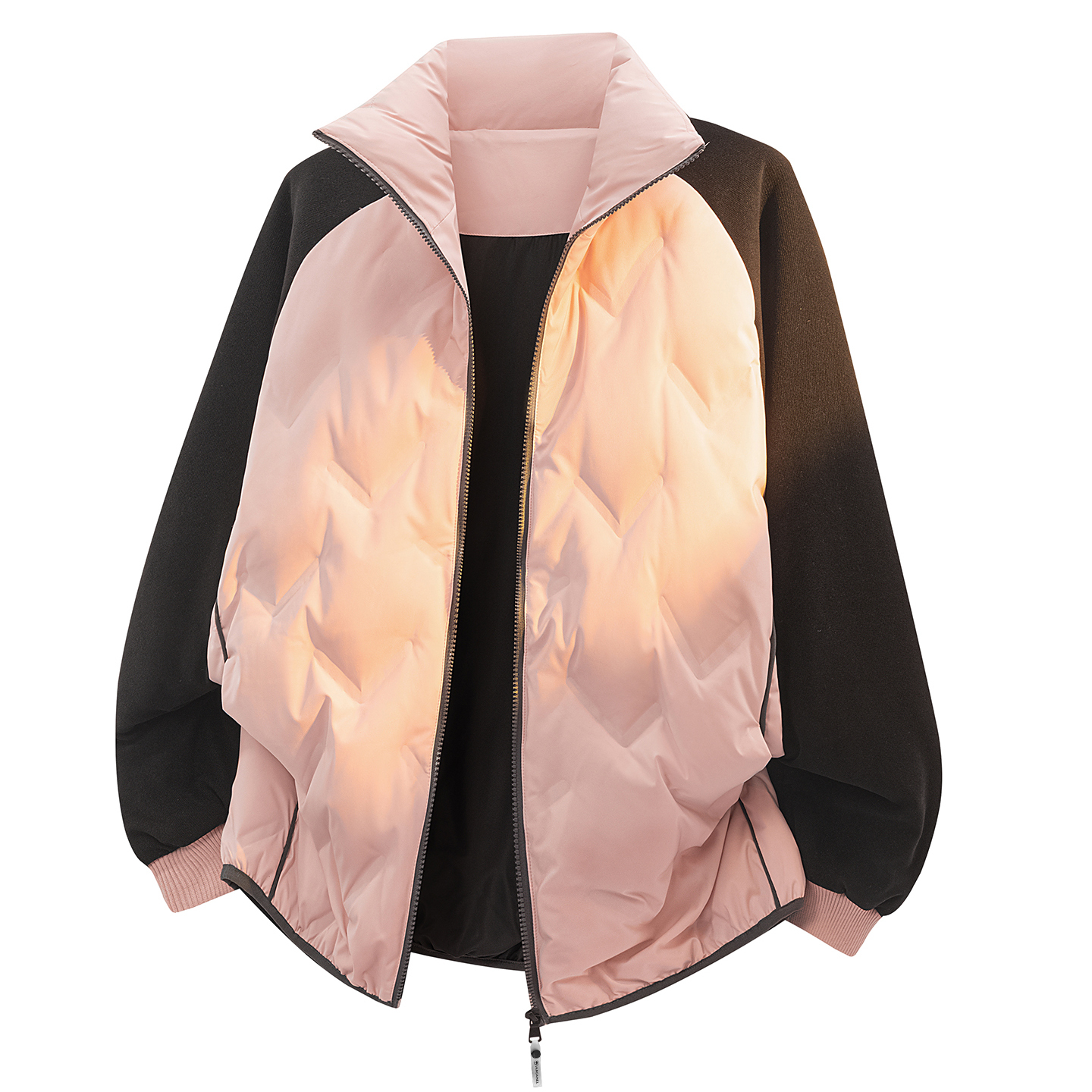 

Пуховик Unisex Stand Collar Moderate Others VanCamel, розовый