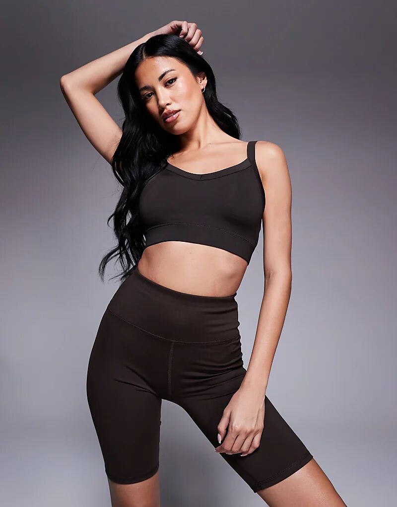 

4505 Icon, мягкие леггинсы длиной 8 дюймов, шоколадного цвета